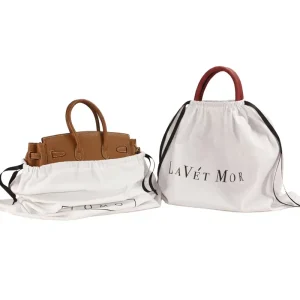 Large Recyclable Cotton Drawstring Dust Bag with Silk Screen Printed Custom Logo for Handbags and Luxury Clothing Storage