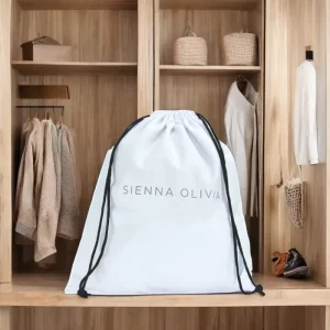 Large Round Bottom Muslin Cotton Canvas Dust Cover Custom Reusable Foldable Storage Bag for Clothes Quilt Home Dust Pouch