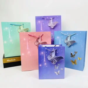 Large Size Friendly Materials Folding Paper Bags Factory Custom Printed Logo Women Gift Shopping Packaging Bag