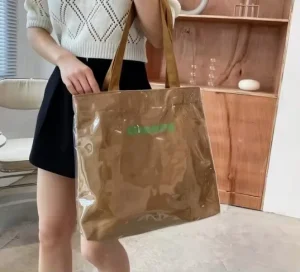 Laser Plastic Bag Customized Transparent PVC One Shoulder Waterproof Large Capacity Summer Tote Bag Women’s Jelly One Shoulder