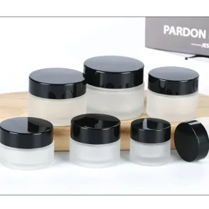 Leading Cosmetic Packaging 5g 10g 15g 20g 30g 50g 100g Frosted Amber Transparent Cosmetic Jar Glass