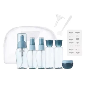 Leak Proof Toiletry Containers Cosmetic Travel Packing Bottle Kit Custom Travel Bottle Set Plastic Travel Bottles