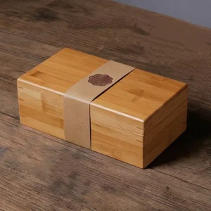 Lid and tray Bamboo Storage Box Universal Tea Gift Box Square Carved Organizer Chinese Style Empty Gift Box