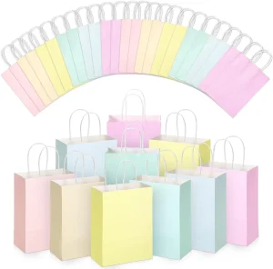 Light Duty Custom Biodegradable Eco Friendly Durable Kraft Paper Bags with Soft Texture for Delicate Goods and Gift Wrapping