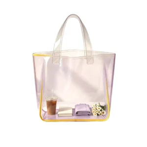 Lightweight Waterproof Plastic Tote Bag Custom Shopping Handbag