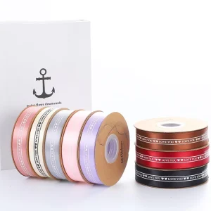 Lipack Personalized 3D Embossed Polyester Grosgrain Gift Ribbons for Presents Wrapping