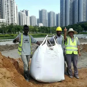 Loop equipped Open Top Polypropylene FIBC Bag 1000kg Capacity Industrial Bulk Bag