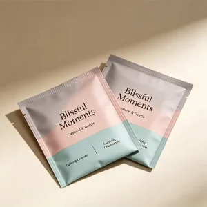 Low MOQ Biodegradable Paper Tea Packaging Bag Smell Proof 3 Side Seal Small Packaging Pouch for Powder Supplements