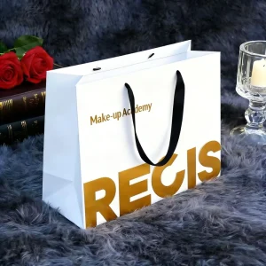 Luxurious Handcrafted Recyclable Paperboard Colorful Logo Printed Promotion Shopping Gift Bags for Wedding Favors Customizable