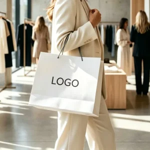 Luxurious Paper Gift Bags Multiple Handles Optional Custom Logo Printed for Clothing Retail Packaging