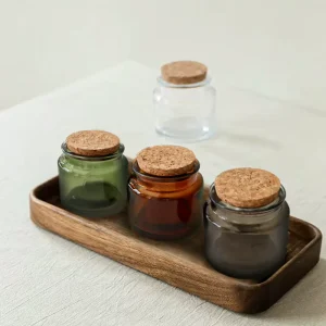 Luxury 4oz 7oz Empty Design Indoor Decoration Candle Jars Glass with Cork Lids