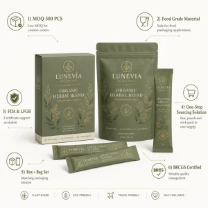 Luxury Botanical Herbal Supplement Biodegradable Paperboard Box Custom Printed Portable Foldable Eco-Friendly Carton Packaging