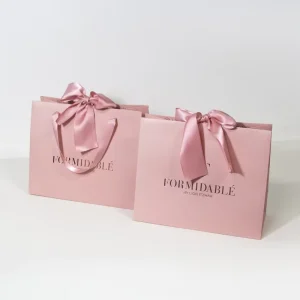 Luxury Brown Kraft Paperboard Gift Bags Gold Foil Custom Printed Logo Cotton Handle Durable Retail Packaging for Shoes Clothing