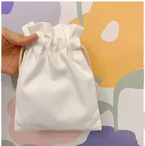 Luxury Cotton Dust Bag White 6×8 Cotton Drawstring Bags With Name Brand