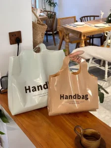 Luxury Cover Logo Custom Printed Candy Pink Oem Shop Business Shopping Plastic Bag