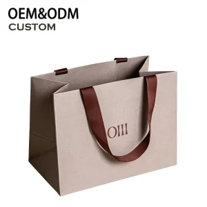 Luxury Custom Eco Friendly Specialty Paper Gift Bag Premium Packaging Ribbon Handle Custom Logo for Boutique Brand Promotion