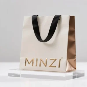 Luxury Custom Kraft Paper Bag Packaging Bag Eco Friendly Full Print Food Package Shopping Bags Tote Art Gift with Ribbon Handle