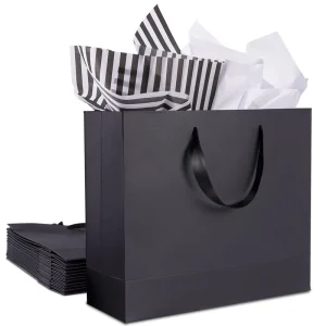 Luxury Custom Kraft Paper Bags with Embossed Logo and Recyclable Feature for Promotion