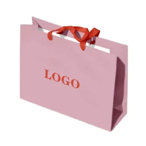 Luxury Custom Logo Gold Foil Matte Embossed Laminated Paper Bag Large Medium Gift Sturdy Paper Clothing Store Shopping Bag