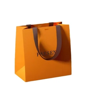 Luxury Custom Printing Unique Design Polka Dot White Cardboard Paper Gold Foil Gift Shopping Bags with Your Own logo