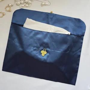 Luxury Custom Satin with Logo Large Capacity Envelope Dust Bag for Clothes Underwear with Traditional Knots Bulk OEM