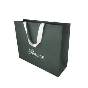 Luxury Durable Printed Ribbon Handles Logo Eco Friendly Biodegradable Reusable Small Kraft Paper Bag for Clothing Shoes Tote