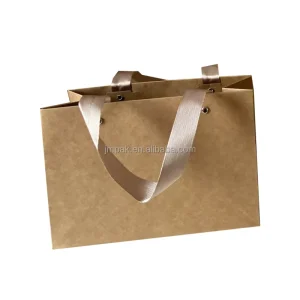 Luxury Eco Friendly Biodegradable Reusable Printed Shopping Gift Packaging Kraft Paper Bag with Custom Logo for Clothes