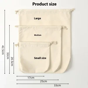 Luxury Eco Friendly Custom Packaging Cotton Bags Recyclable Muslin Pouch Dust Bags for Handbags Grocery Shopping Promotion