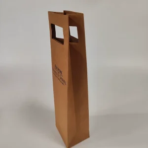 Luxury Eco-Friendly Customized Reusable Recyclable Paperboard Wine Bag Rope Handles Self Adhesive Seal Custom Design