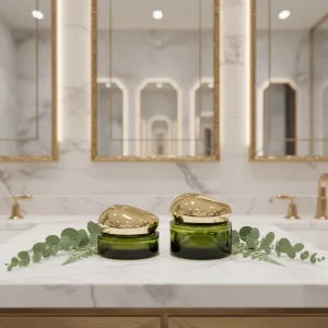 Luxury Empty Cosmetic Container Packaging 30g 50g Skin Care Face Cream Glass Jars with Lids