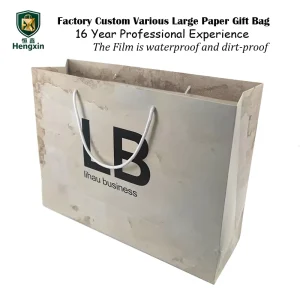 Luxury Extra Large Art Paper Shopping Bag Custom Logo Gift Packaging Supermarket Promotion Use Offset Lamination Paper Bags