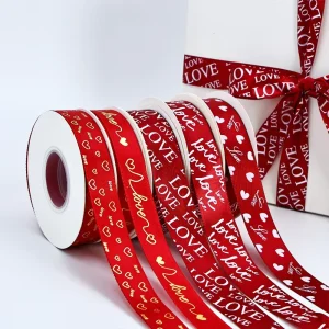 Luxury Gift Wedding Ribbon Decoration Polyester Ribbon for Birthday and Valentine’s Day Gift Packaging