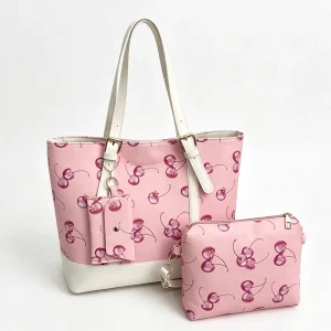 Luxury Handbag Catalog 3pcs set Sweet Cherry Handbag Large Capacity Tote Bag Fashion Classic Shoulder Bag Bolsa De Disenador