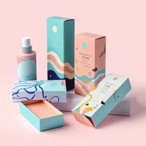 Luxury High Quality Foldable Paper Card Skincare Packaging Box Reverse Tuck End Cosmetic Box