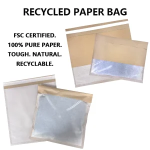 Luxury Hybrid Kraft Glassine Recyclable Shock Resistant Paper Bag Zero Plastic Translucent Eco Customizable Size Inner Bag for