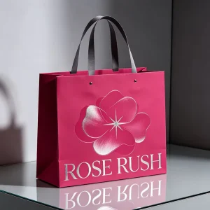 Luxury Matte Tote Paper Shopping Bags Gold Foil Logo Apparel Tote Bags for Fashion Clothing Store