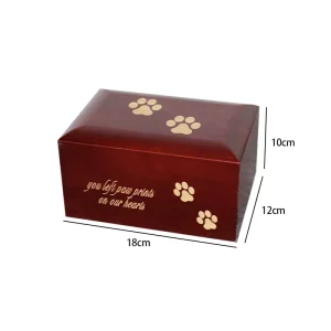 Luxury Modern Bamboo Customized Size & Color Eco-Friendly Durable Animal Pet Urns Storage & Keepsake