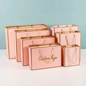 Luxury Paper Shopping Bags Custom Eco Friendly Retail Packaging For Gift Jewelry Accessories Boutique Festival Present Carry