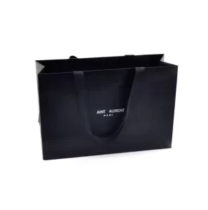 Luxury Paperboard Gift Bags with Gold Foil Printing for Recyclable Clothing Packaging