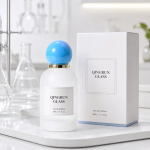 Luxury Recyclable 30ml 50ml 100ml Frosted Glass Perfume Bottle Ball Cap With Pump Spray Cap With Packaging Box