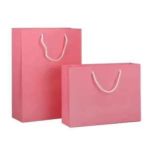Luxury Retail Shopping Boutique Reusable Slotted Boxes Paper Bags Custom Logo Printed Luxury Paper Gift Bag