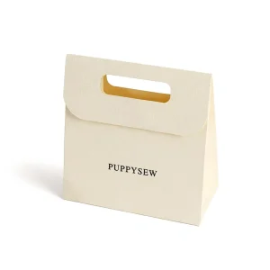 Luxury Reusable Tote Bags Ribbon Handles Textured Specialty Paper Custom Embossing Debossing Gold Stamp Digital