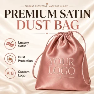 Luxury Satin Dust Bag for Handbags Shoes Storage Custom Printed Logo Silk Satin Bag