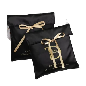 Luxury Satin Dust Bags for Handbags Wigs Custom Logo Gift Packaging Set with Drawstring Closure for Promotion