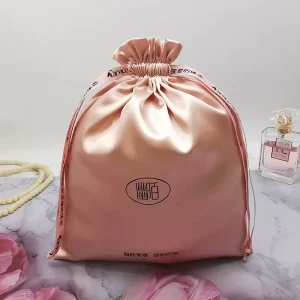 Luxury Satin Silk Drawstring Dust Bags for Cosmetic, Lingerie, Jewelry, Makeup, Shoes