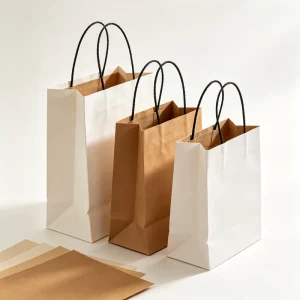 Luxury Shopping Paper Bag with Handles Gold Stamping Printed Logo Customizable Black Gift Paper Bags for Promotions