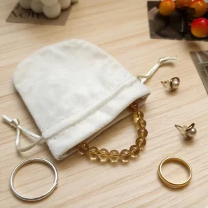 Luxury Super Soft Cotton Velvet Jewelry Bag Soft Velvet Gift Packaging Drawstring Pouch Dust Gift Cosmetic Packaging Bag