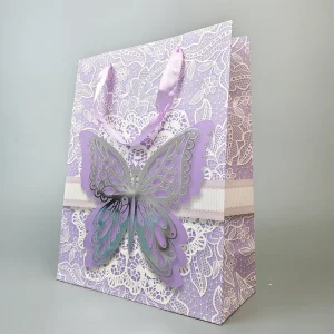 Luxury Tote Paper Bag with Logo Print Paper Shopping Bags for Cosmetic Boutique Wig with Low MOQ