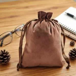 Luxury Velvet Jewelry Pouch Simple Protective Dust Bag for Delicate Glasses Charms and Silverware Storage Dust Bag for Purse