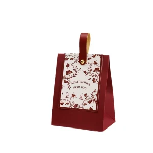 Luxury Wedding Food Grade Paper Shopping Bags with Ribbon Handles Custom Logo Recyclable Paperboard Digital Printing Lamination